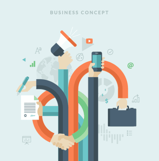 Illustration Representing A Business Concept With Icons Of Communication, Technology, And Analytics, Highlighting The Integration Of Digital Marketing, Social Media, And Business Growth. Illustration Representing A Business Concept With Icons Of Communication, Technology, And Analytics, Highlighting The Integration Of Digital Marketing, Social Media, And Business Growth.